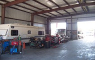 RV inside of a shop